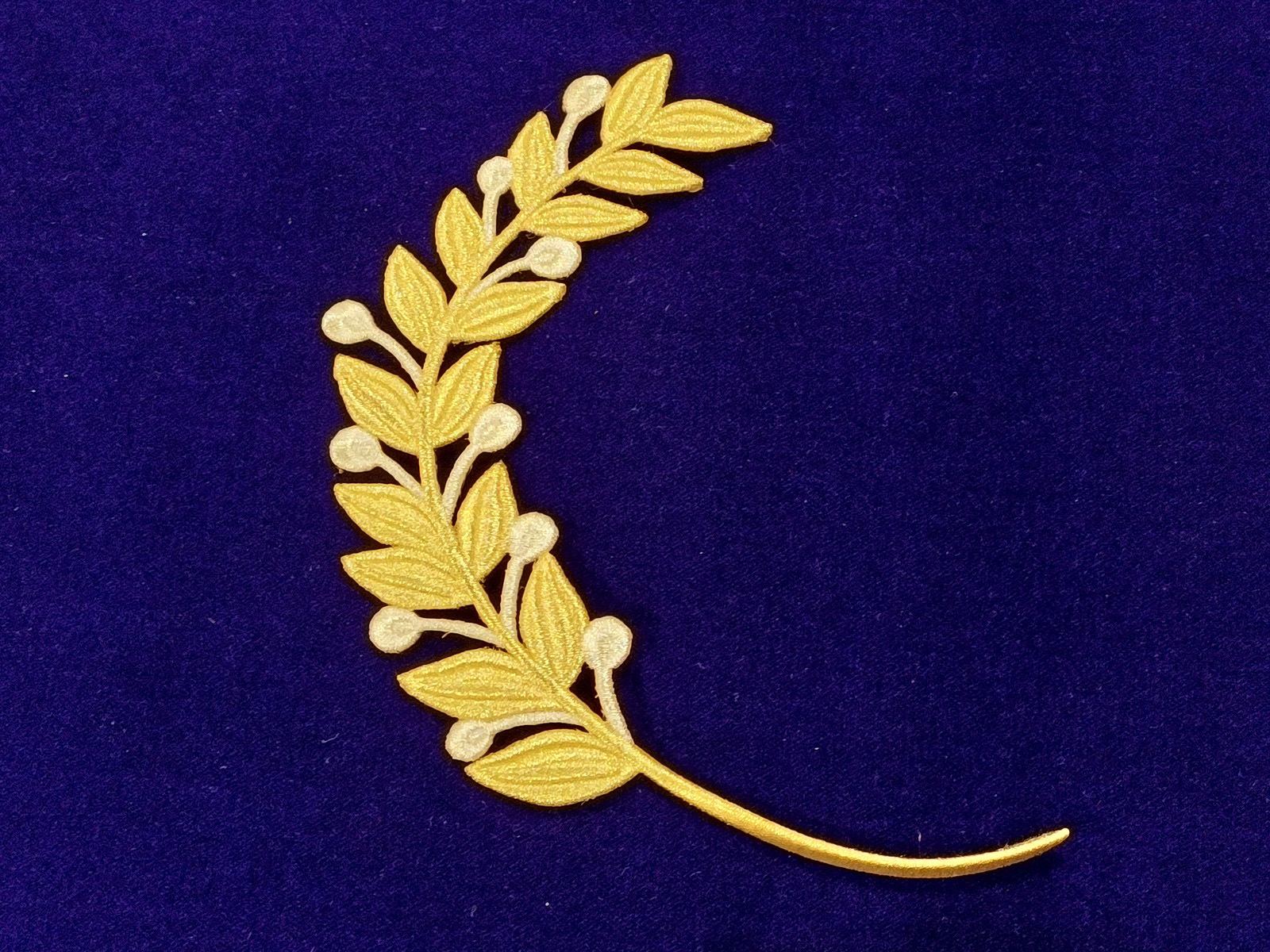 Aplicación Bordado Hoja Laurel Izquierda