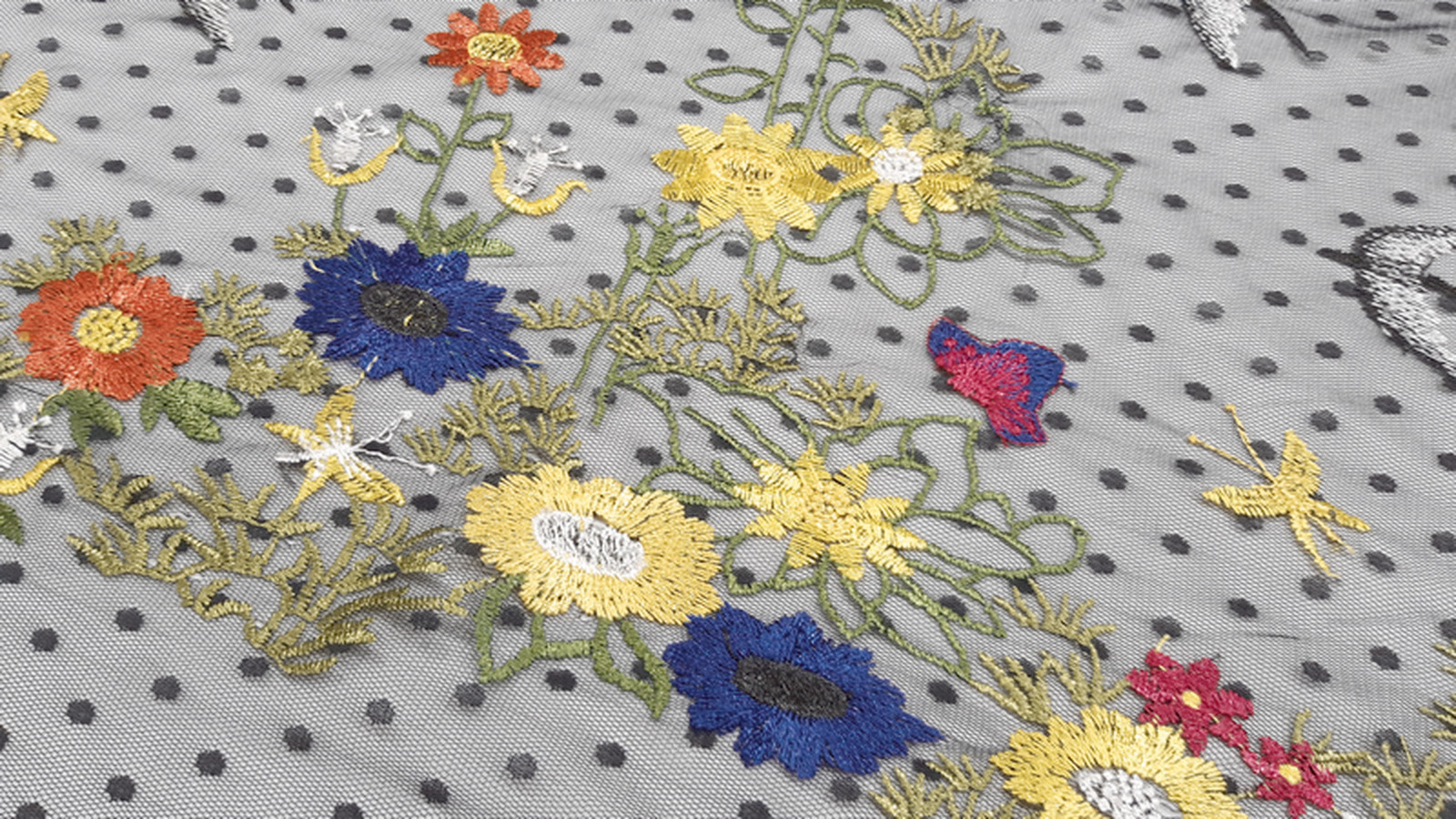 Tul Plumeti Flor Multicolor