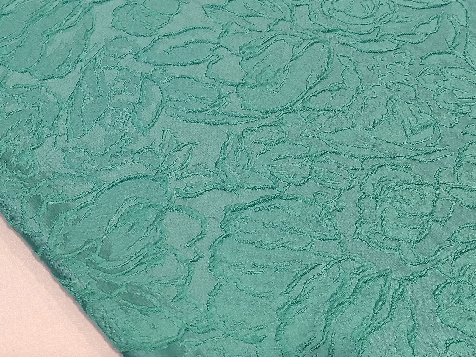 Damasco Florales Relieve Verde