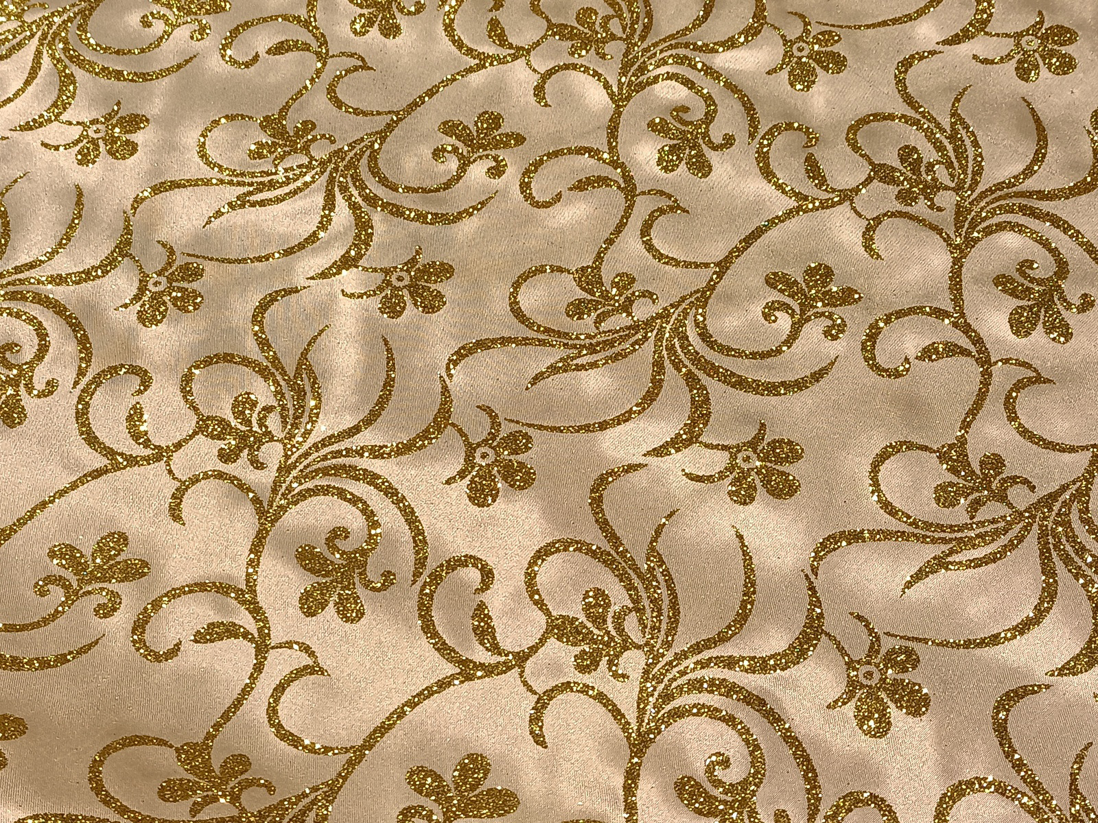 Damasco Fantasía Escarcha Marfil-Oro