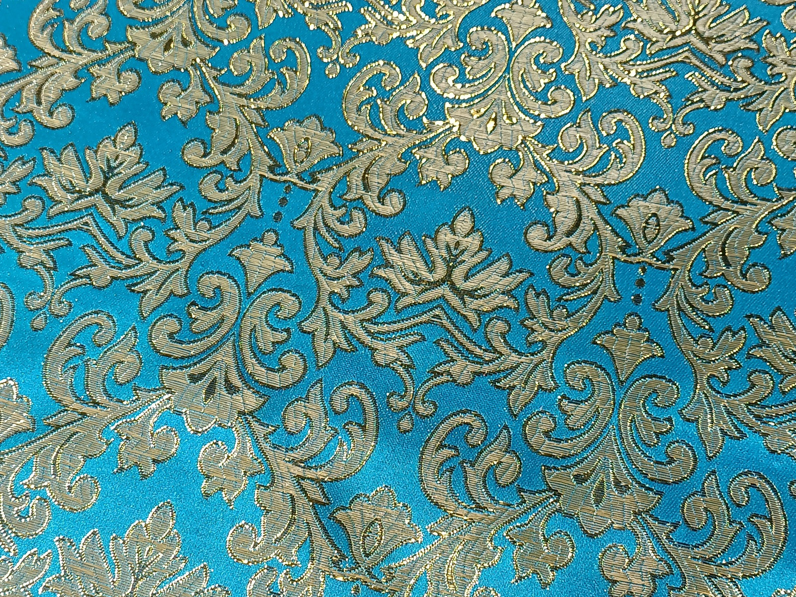 Damasco Fantasía Heraldico Turquesa