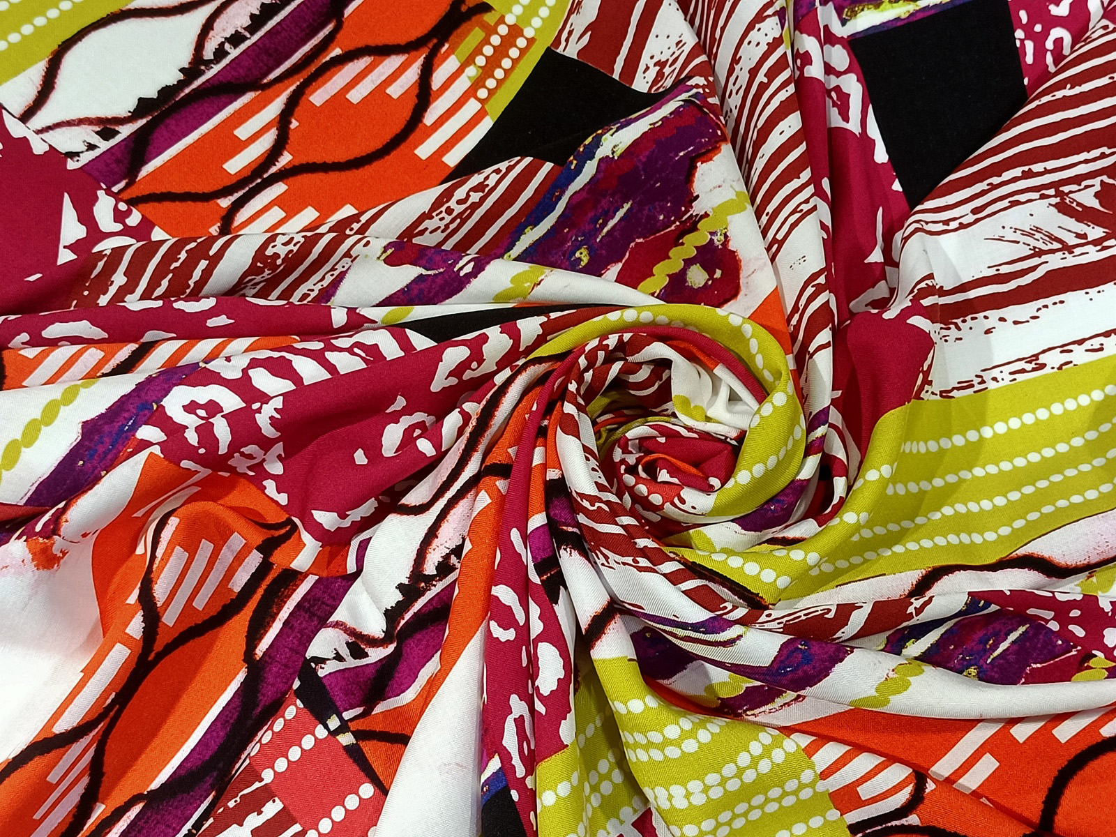 Punto Lycra Oceania Fucxia Naranja