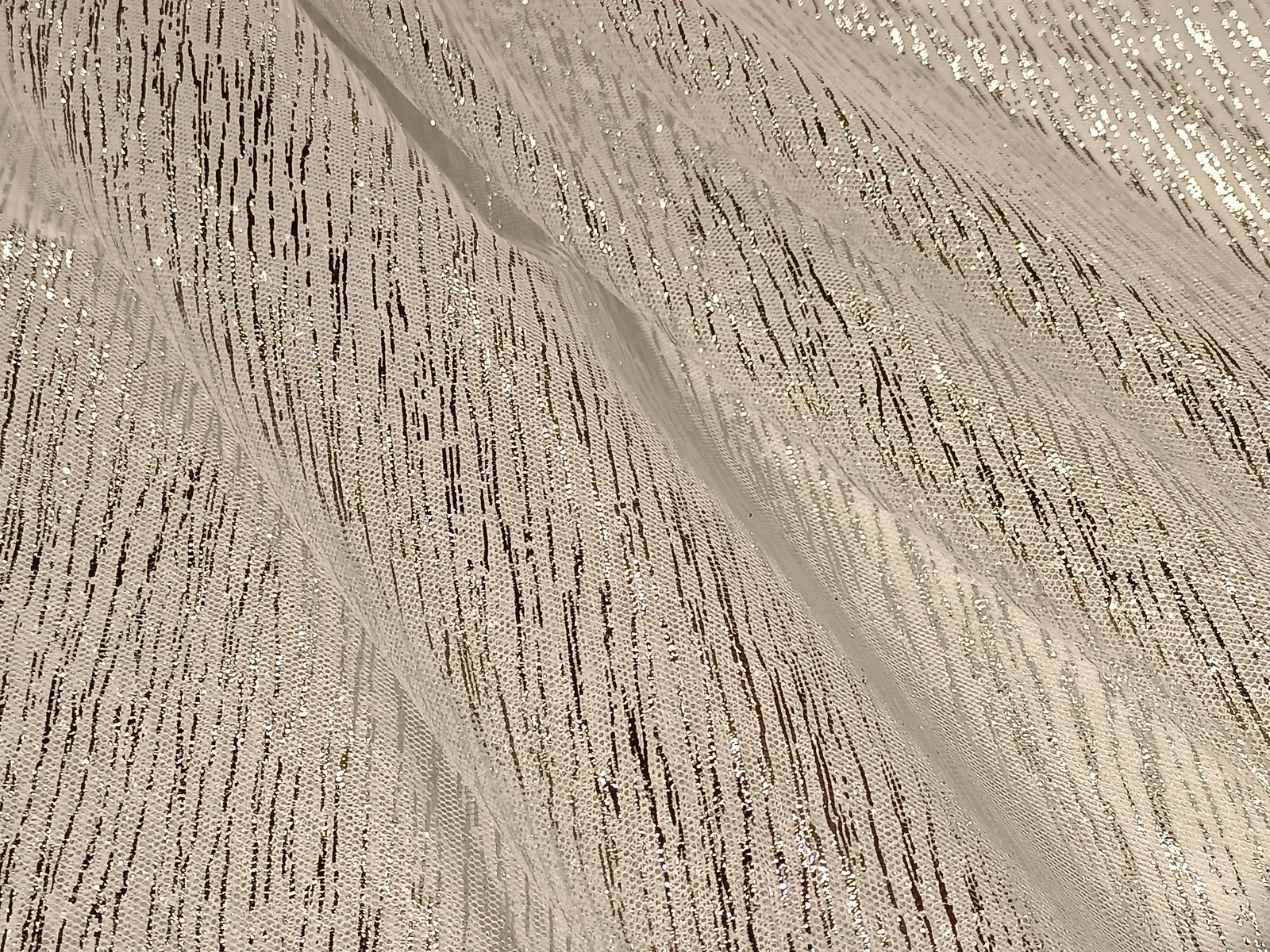 Tull Rayado Laminado Plata