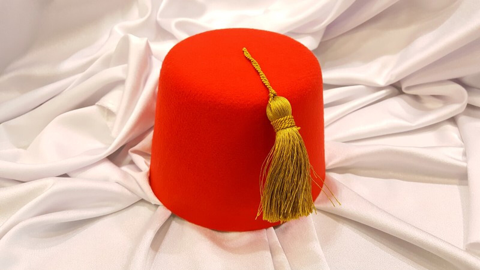 Fez Fieltro Pol Rojo Borla Oro