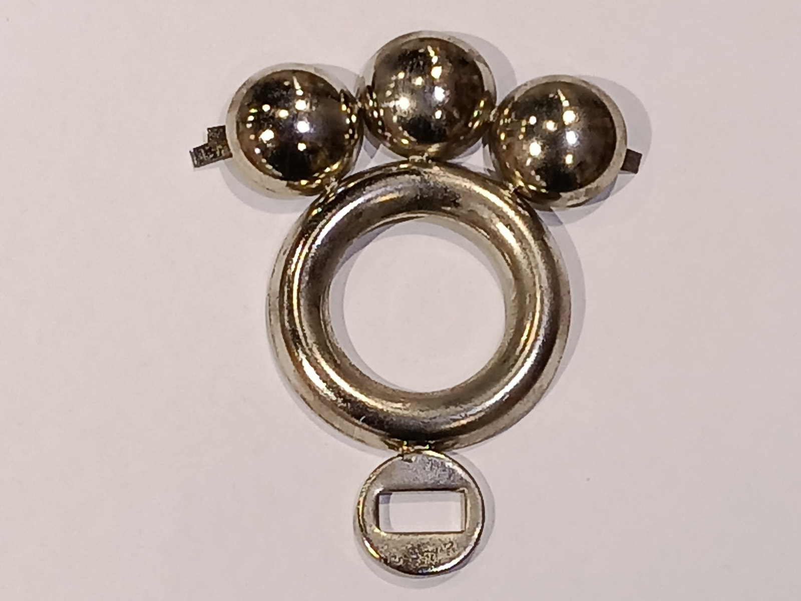 Chapa Metal Etnico Círculos Plata