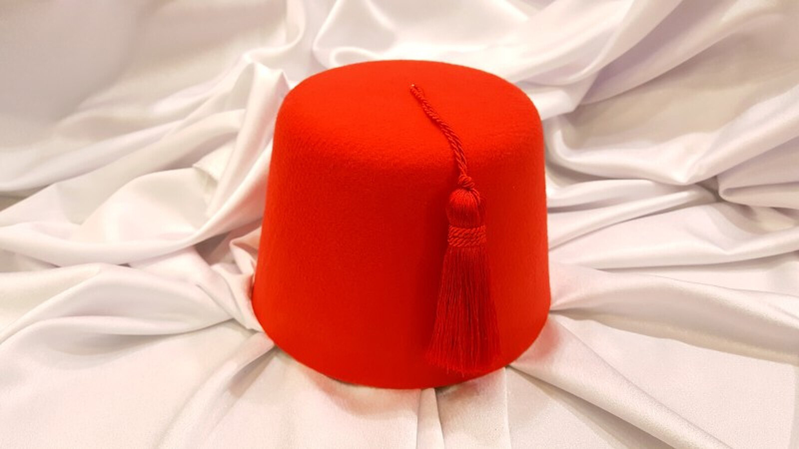 Fez Fieltro Pol Rojo Borla Rojo