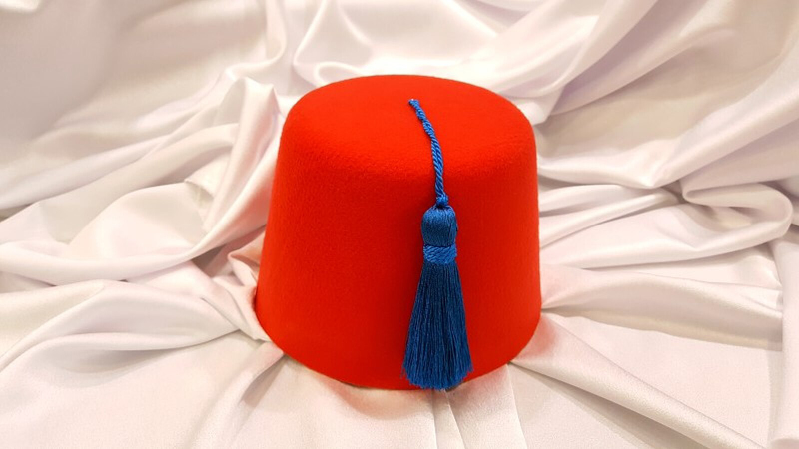 Fez Fieltro Pol Rojo Borla Azul