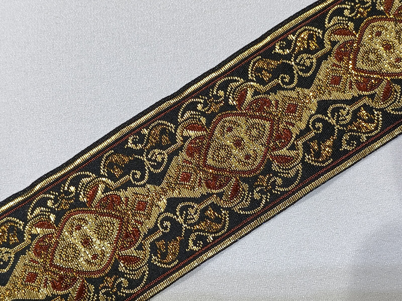 Cenefa Bordada Cinta Alacena Negro