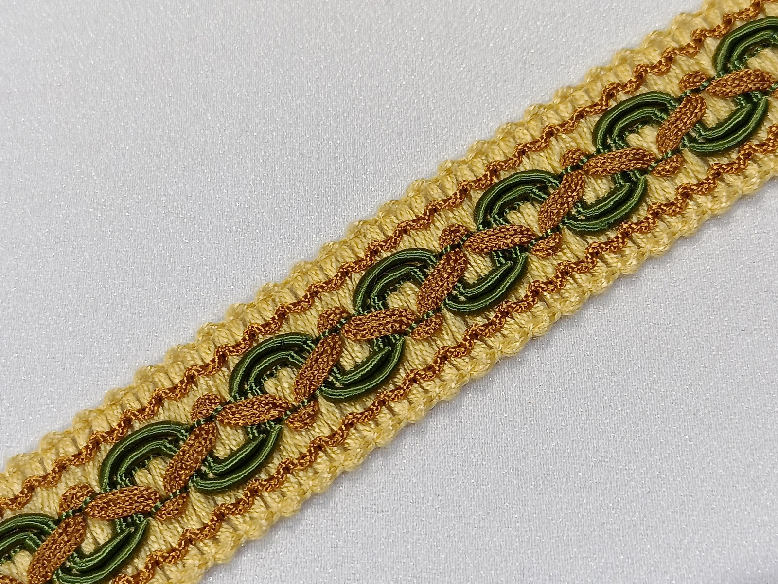 Pasamanería Galón Rustico Gala Crema-Verde
