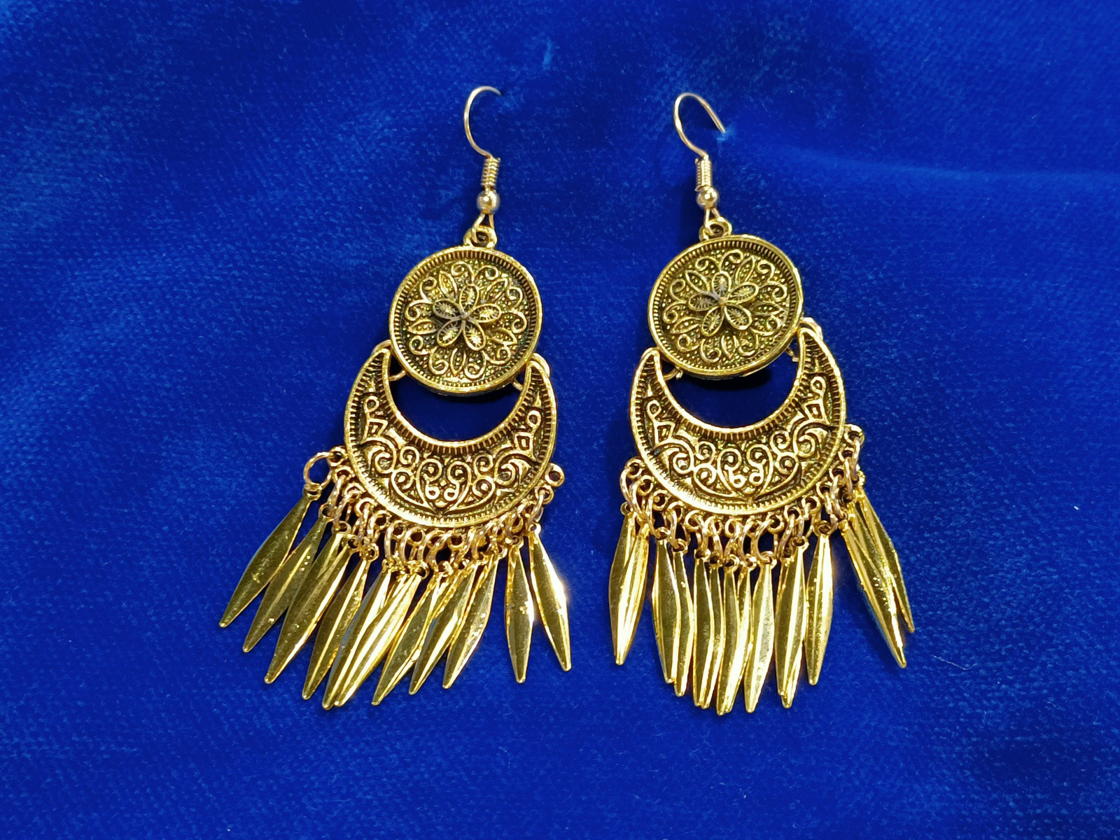 Pendientes Metal Luna Arabe