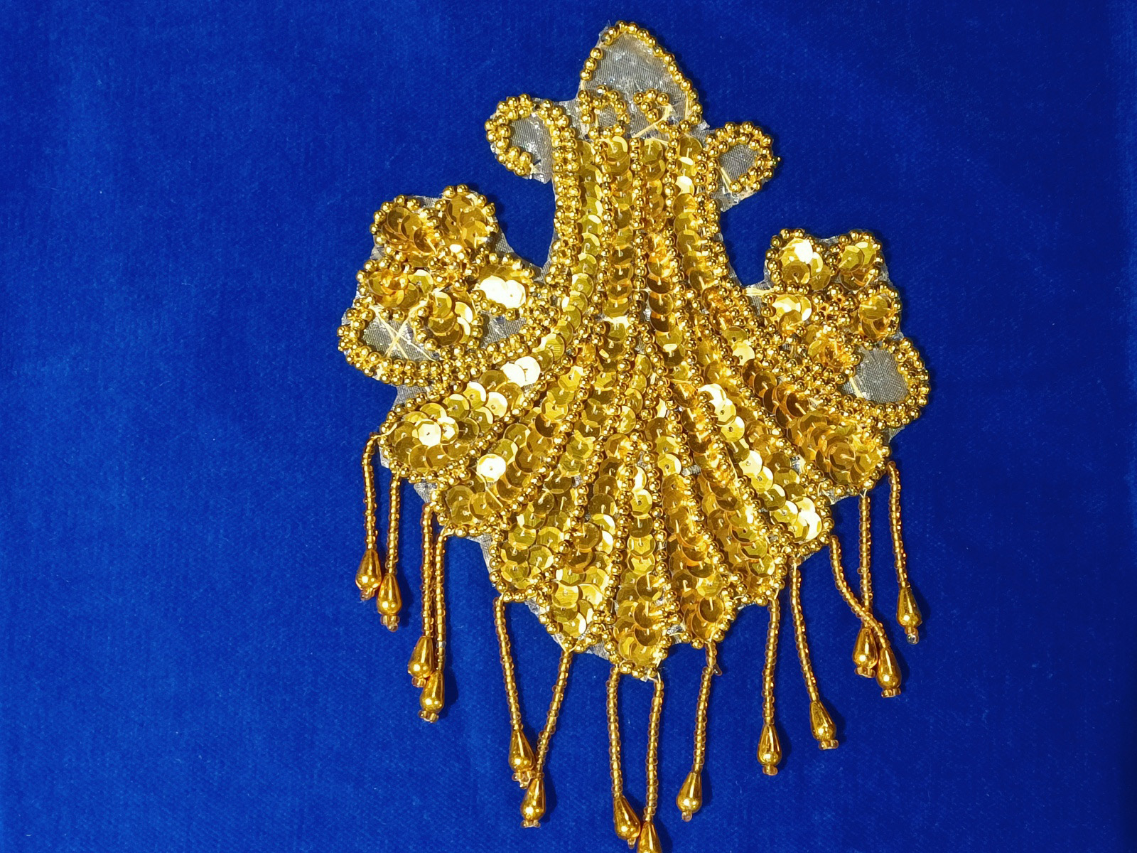 Aplicación Fantasía Medallón Lentejuela  Oro