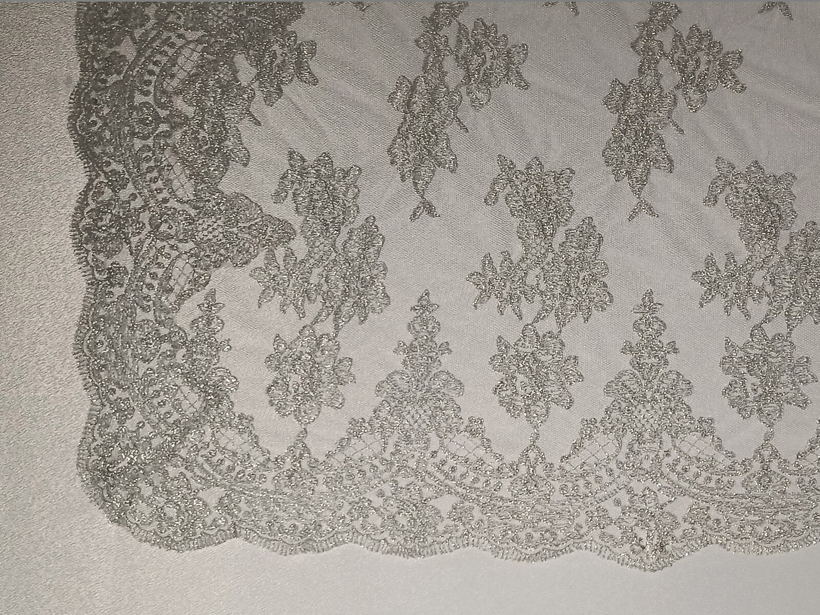 Mantilla 88531 Blanco Natural/Plata