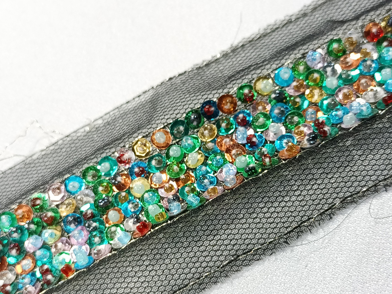 Cenefa Lentejuela Multicolor Rocalla