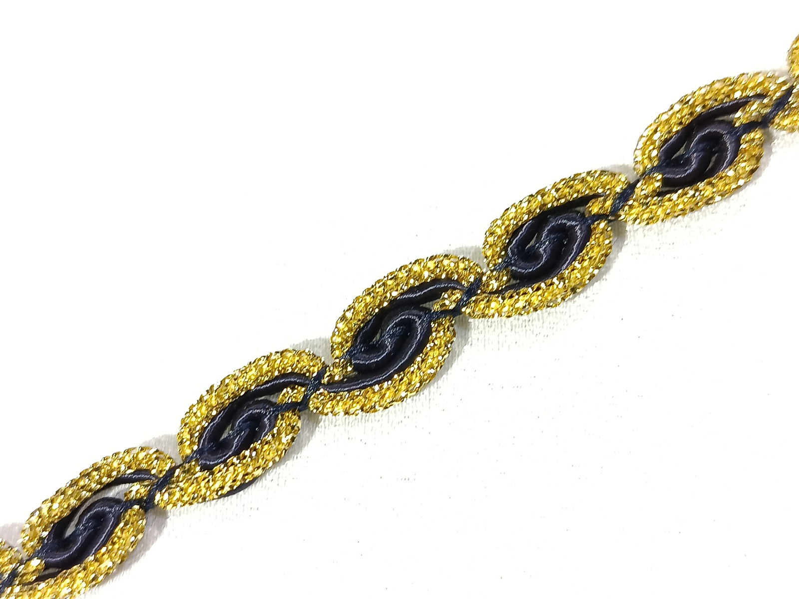 Pasamanería Ondas Filo Oro Marino