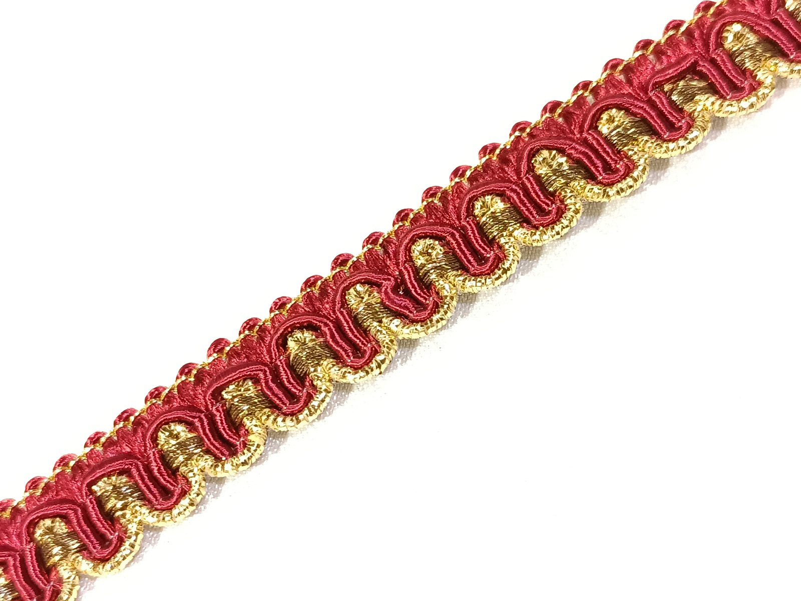 Pasamanería Ondas Filo Mezquita Granate/ Oro