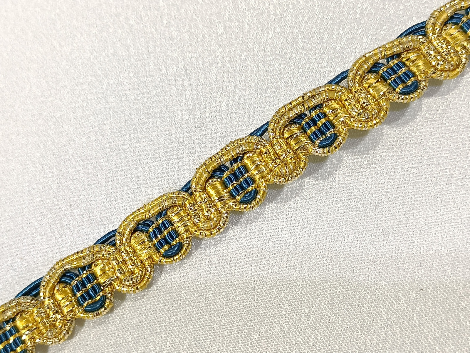 Pasamanería Ondas Filo Sauber Azul/ Oro