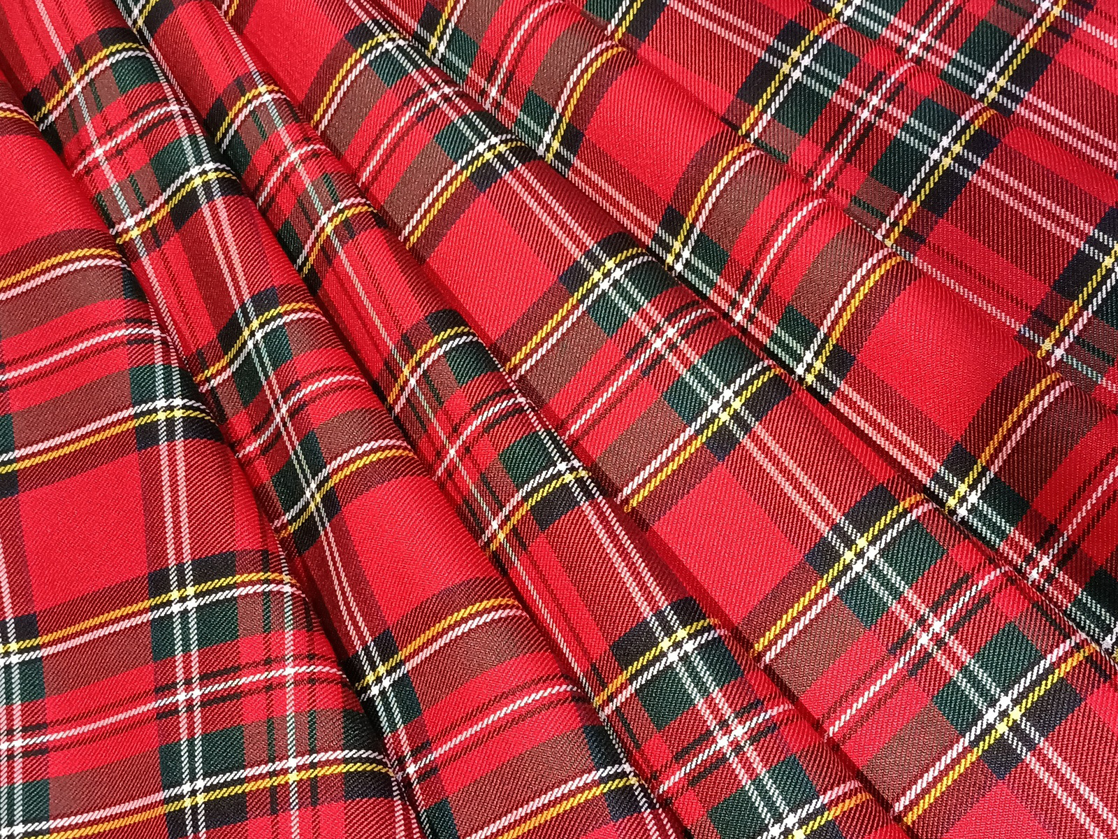 Tejido Cuadros Escoces Rojo