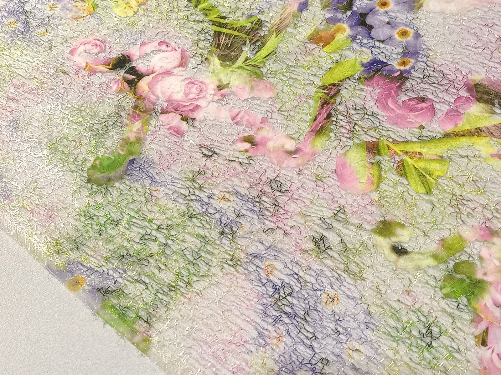 Malla Bordada Multicolor Flora