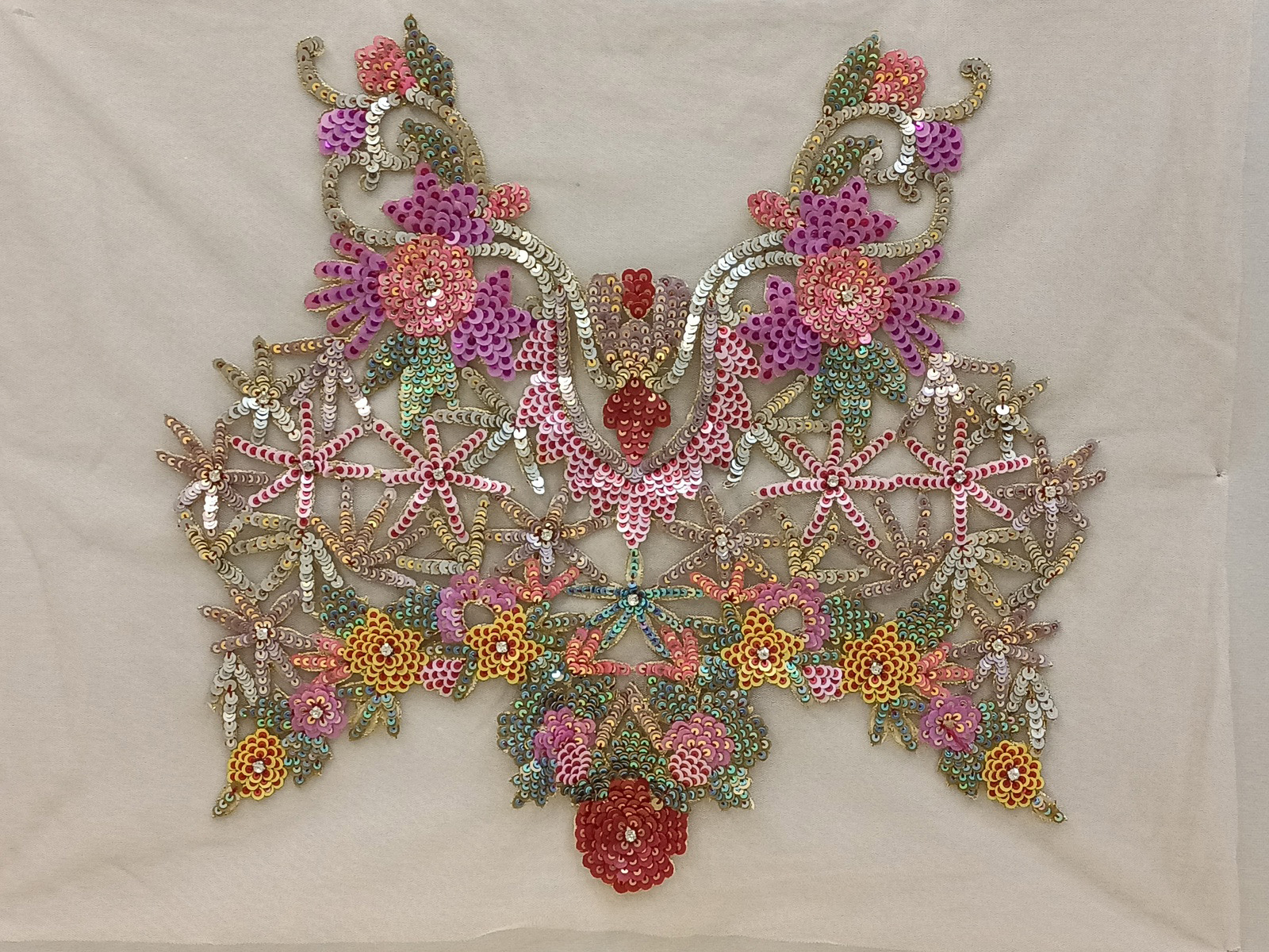 Cuerpo Lentejuela Multicolor Flor