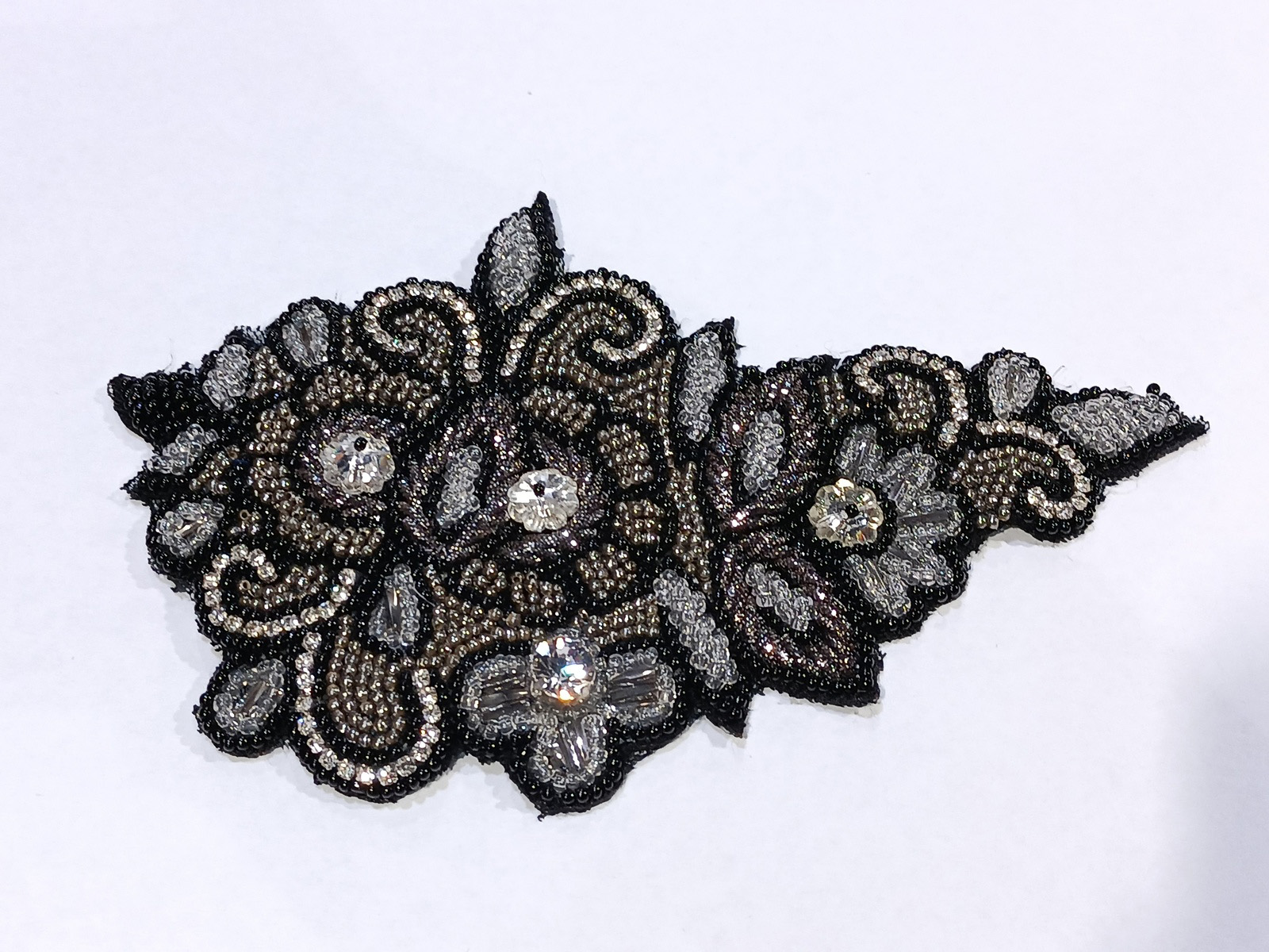 Apliacion Cristal Floral Negro