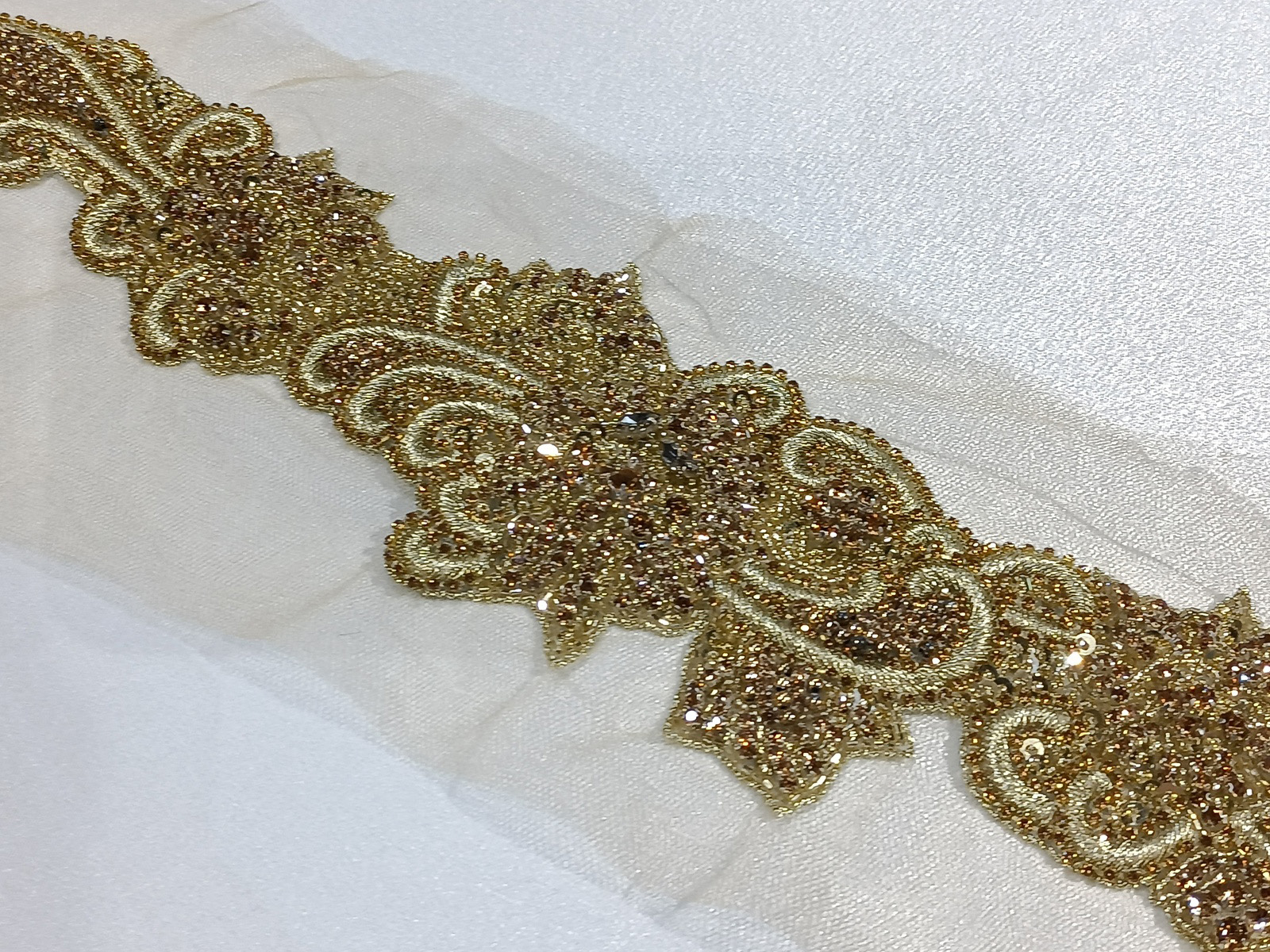 Fajín Cristal Floral Oro