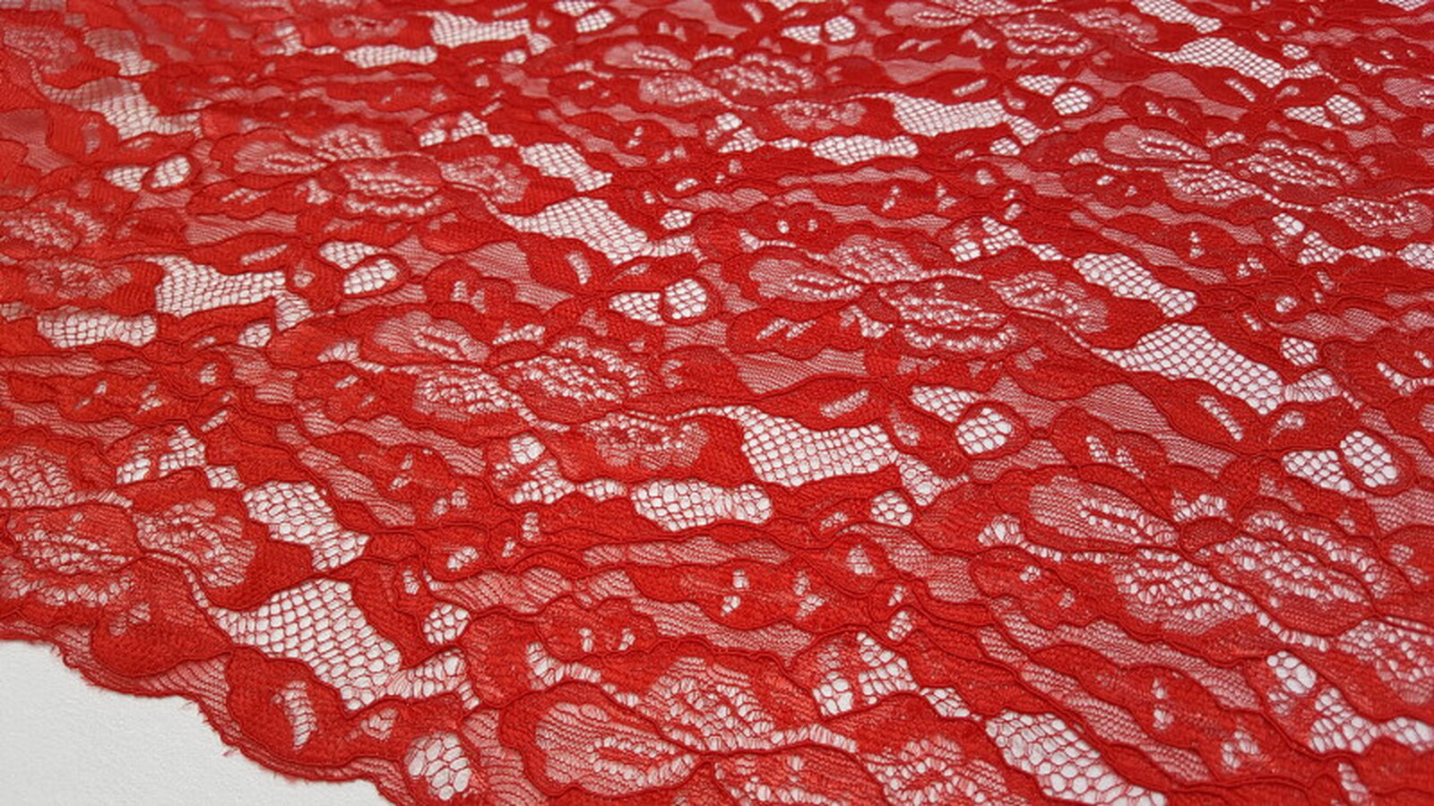 Encaje rameado Rojo Flor