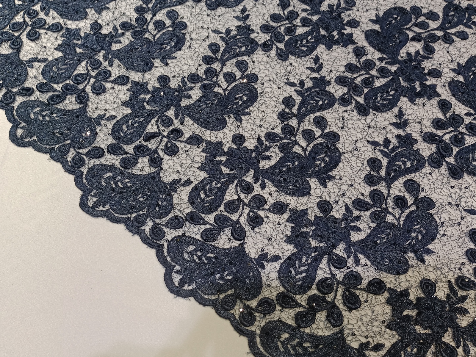 Encaje Macanera Azul Flor