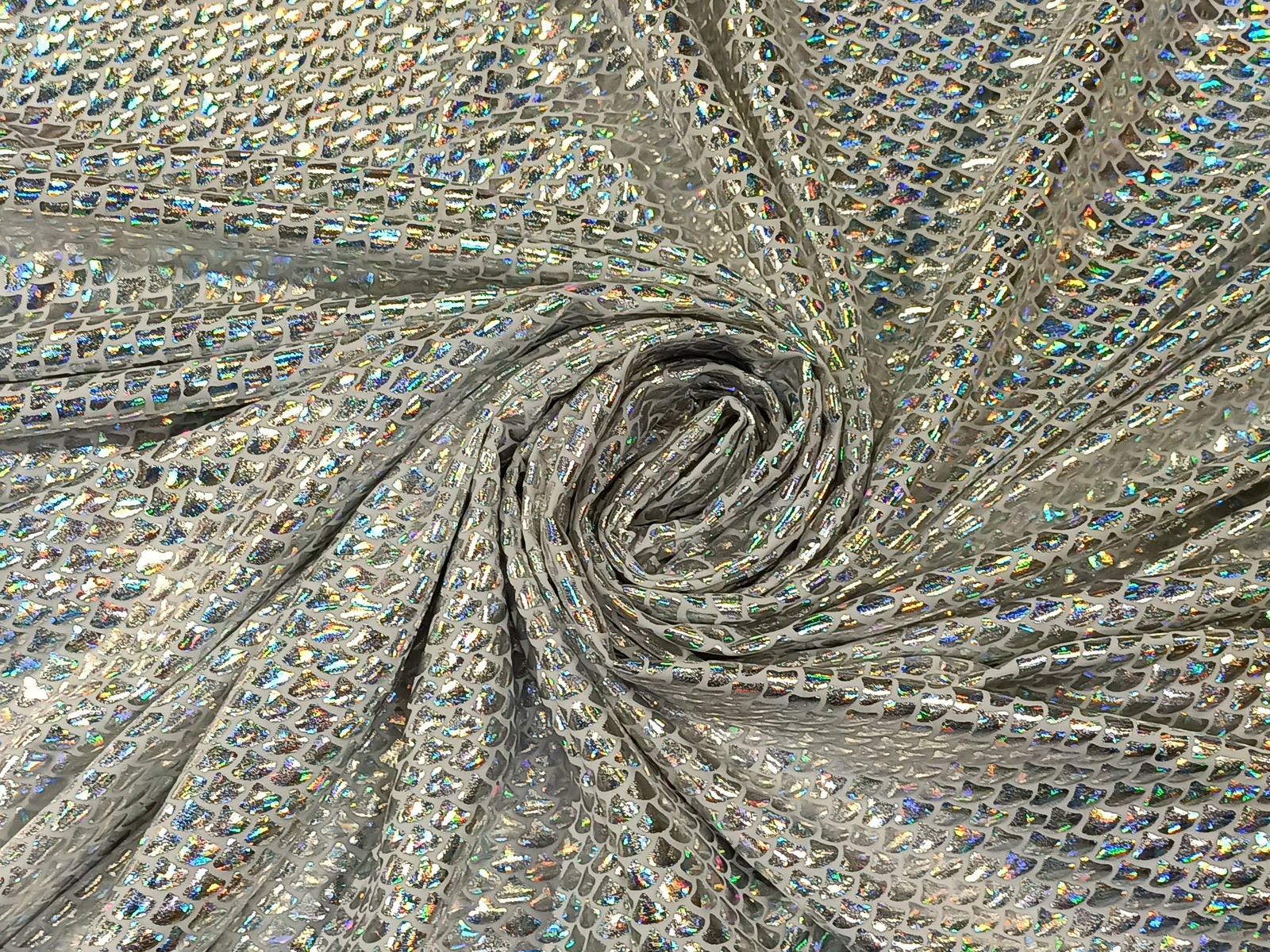 Lycra Sirena Plata Foil