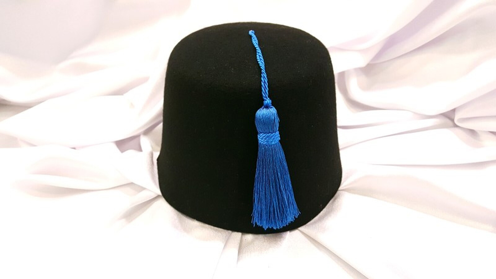 Fez Fieltro Pol Negro Borla Azul