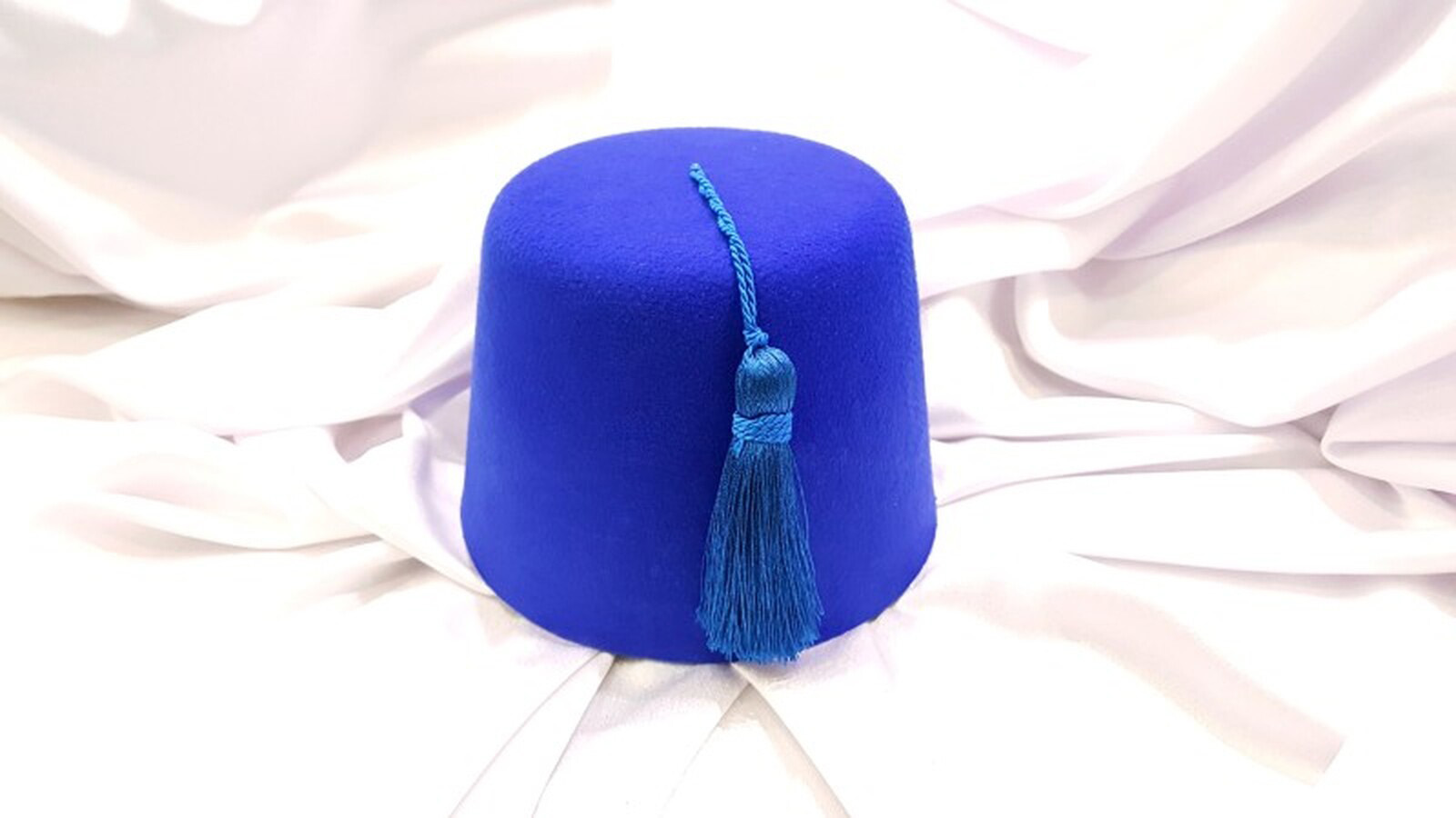 Fez Fieltro Pol Azul Borla Azul