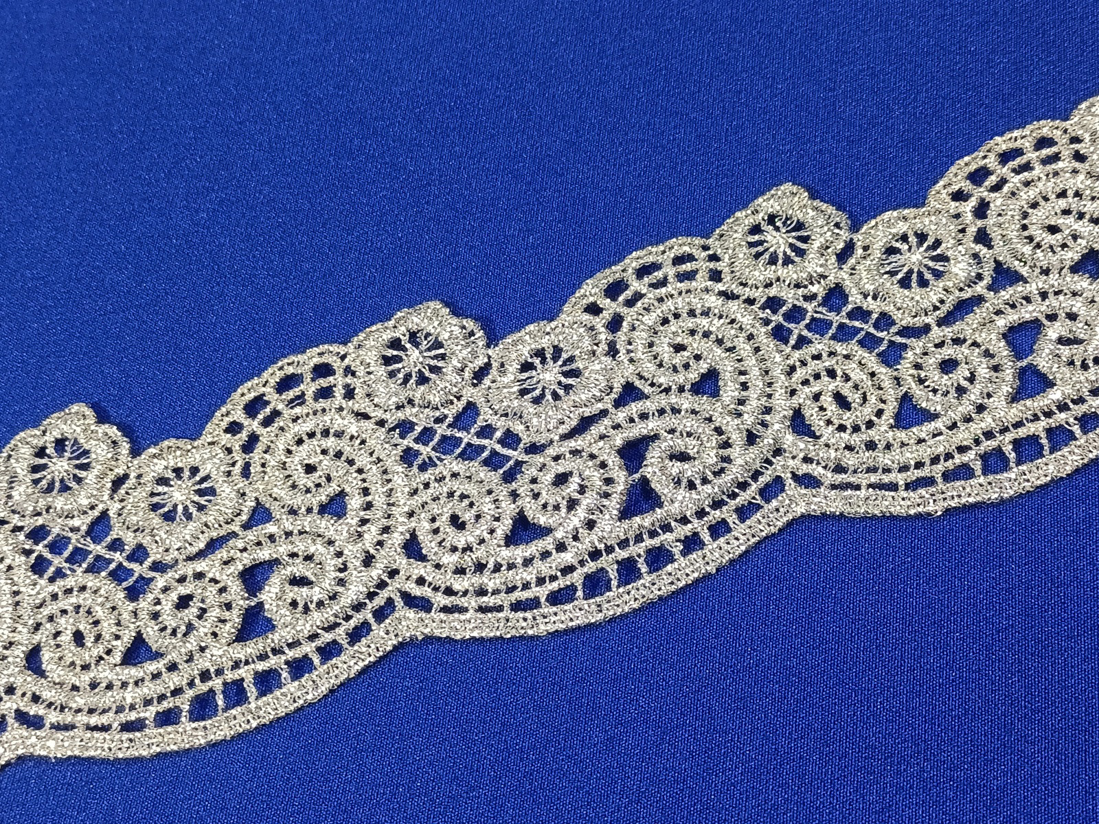 Guipur Onda Flor Plata