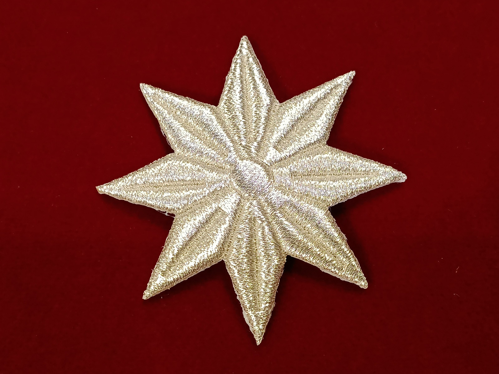 Aplicación Estrella 8 Puntas Plata