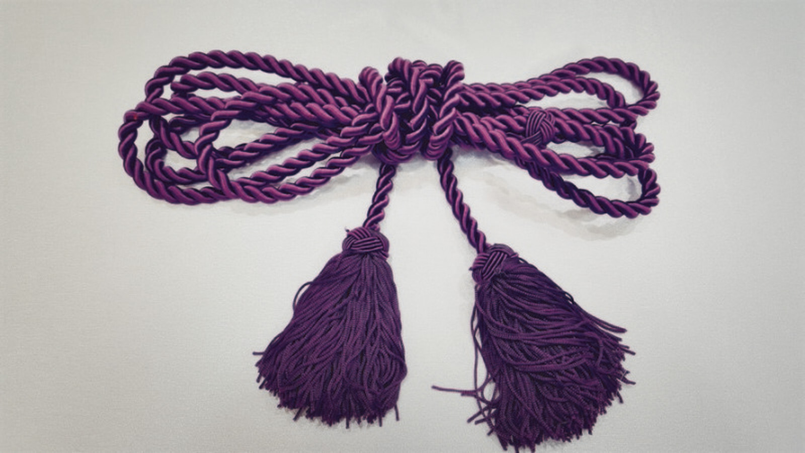 Cingulo Pequeño Morado 3,5 metros borla pequeña