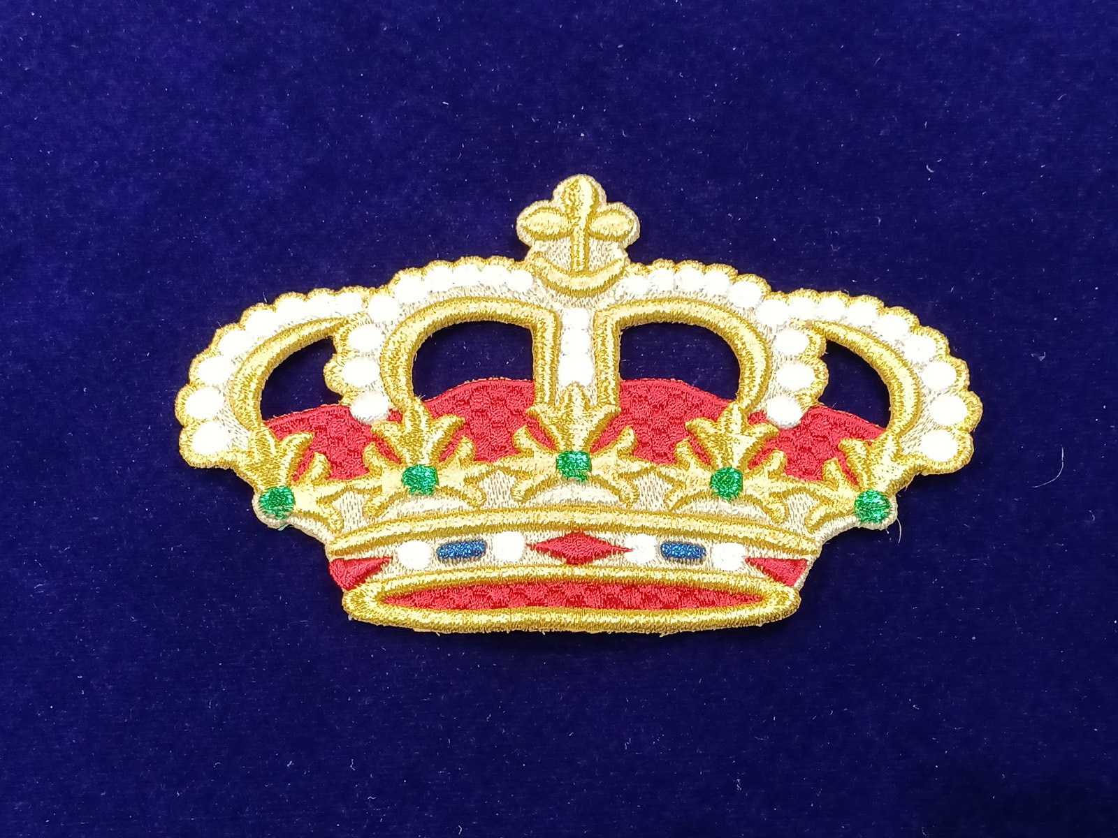 Aplicación Bordado Doble Corona Real